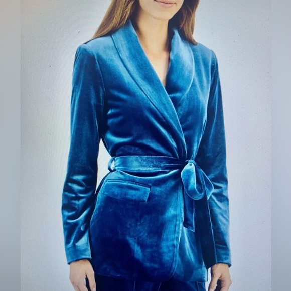 INC International Concept Petite Velvet Wrap Jacket - Picture 5 of 6